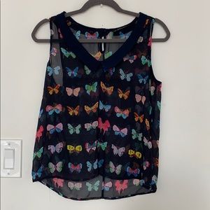 Zara Butterfly Print Top